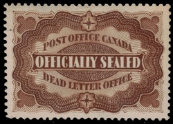 Officially Sealed - Yellow Brown Canada Postage Stamp