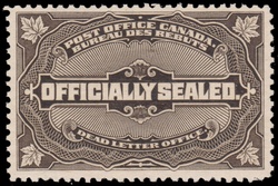 Officially Sealed - Dark Brown Canada Postage Stamp